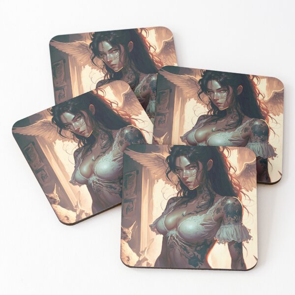 Item preview, Sexy fallen angel girl- digital art portrait designed and sold by VibArtVision.