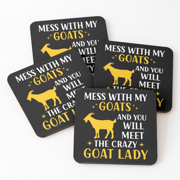 Item preview, Mess With My Goats And You Will Meet The Crazy Goat Lady -  Funny Goat Lovers Gift designed and sold by Creative Angel.