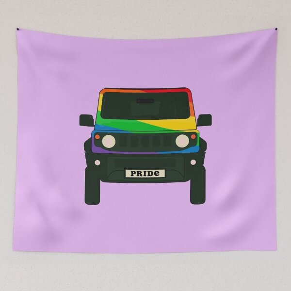 Item preview, Suzuki Jimny Pride Flag Front View designed and sold by stoicjimny.