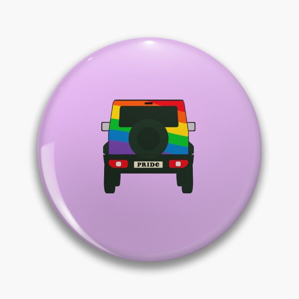 Item preview, Suzuki Jimny Pride Flag Back View designed and sold by stoicjimny.