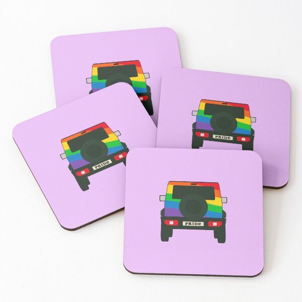Item preview, Suzuki Jimny Pride Flag Back View designed and sold by stoicjimny.