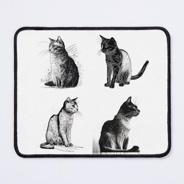 Item preview, Cat Pencil Drawing with Scribble Art designed and sold by The-Fox-Hole.