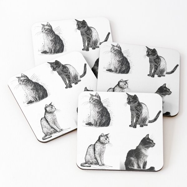 Item preview, Cat Pencil Drawing with Scribble Art designed and sold by The-Fox-Hole.