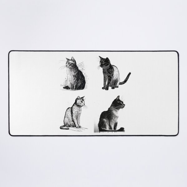 Item preview, Cat Pencil Drawing with Scribble Art designed and sold by The-Fox-Hole.