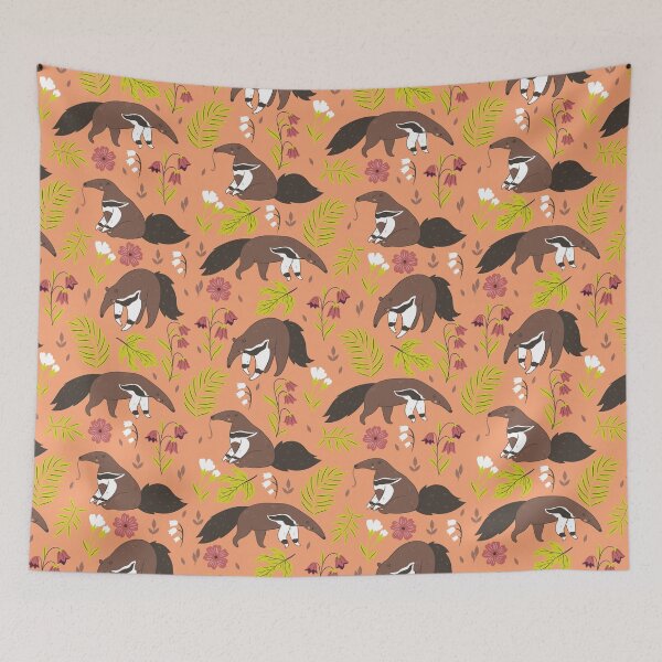 Item preview, cute anteaters and flowers designed and sold by burbura.