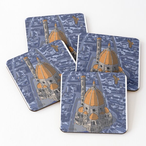 Item preview, San Lorenzo Florence Italy Whimsical Illustration designed and sold by Wall-Art-Sketch.