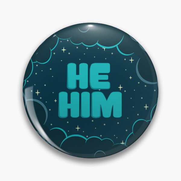 Item preview, Cloudy Night He/Him Pronouns  designed and sold by MoonMint.
