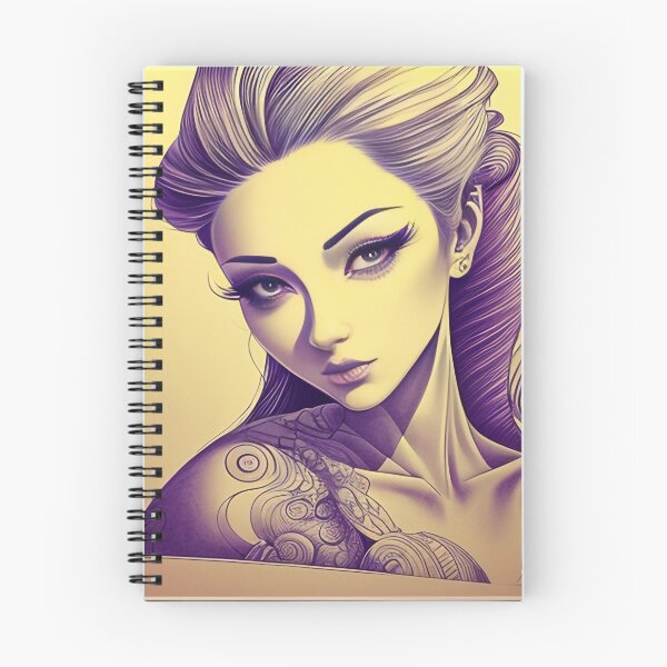 Item preview, Purple Ink Irezumi Woman ( Anime / Ukiyo-e / Traditional Japanese Art Influence ) designed and sold by Ellen Davis.