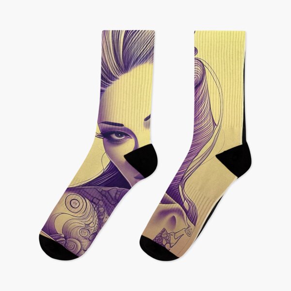 Item preview, Purple Ink Irezumi Woman ( Anime / Ukiyo-e / Traditional Japanese Art Influence ) designed and sold by Ellen Davis.