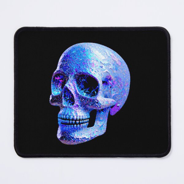 Artikelvorschau, Blaugoldener Totenkopf, Luxusschädel mit blauen Diamanten entworfen und verkauft von Danylo Mikhnievych.