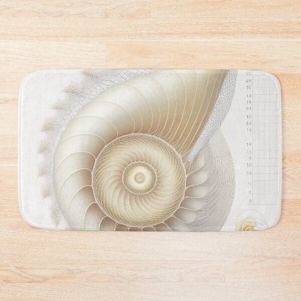 Item preview, White Pearl Fibonacci Golden Ratio Style   designed and sold by RAGANADesign.