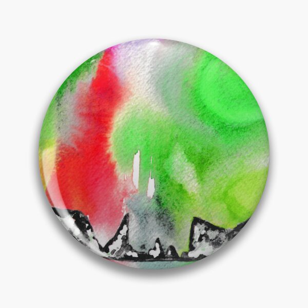 Item preview, Northern Lights and Mountains - Red and Green Palette designed and sold by Niina  Niskanen.