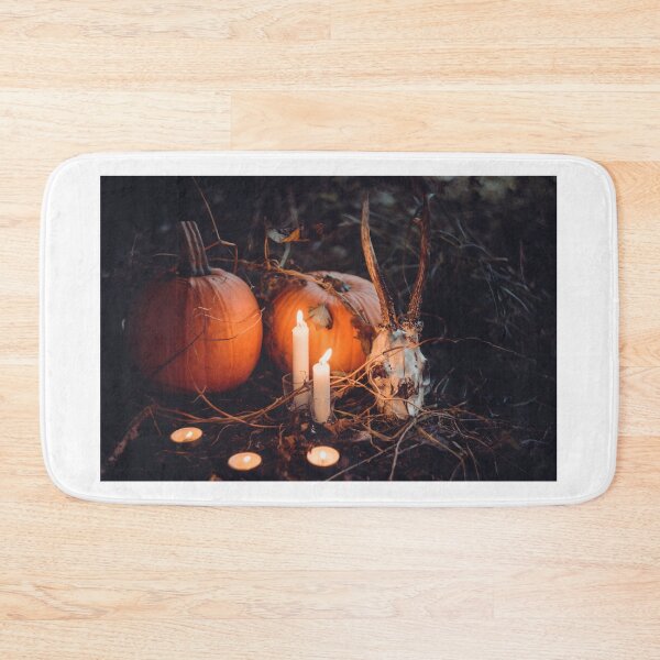 Item preview, Scary, Skull From Haunted Island Pumpkin And White Candles  designed and sold by Harshly.