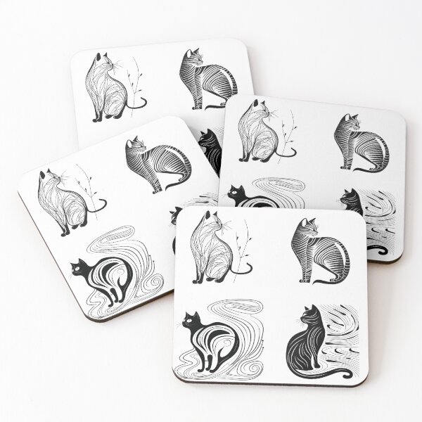 Item preview, Cat Pencil Drawing with Scribble Art designed and sold by The-Fox-Hole.