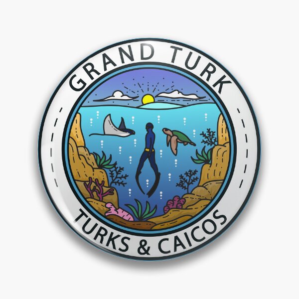 Item preview, Grand Turk Turks and Caicos Scuba Badge designed and sold by KrisSidDesigns.