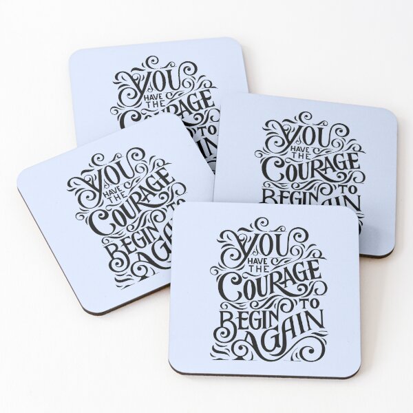 Item preview, Typography: you have the courage to begin again  designed and sold by Basma Store.
