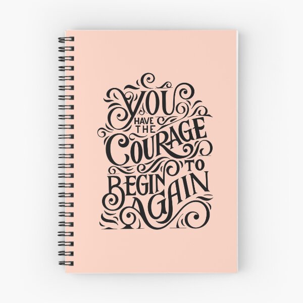 Item preview, Typography: you have the courage to begin again  designed and sold by Basma Store.