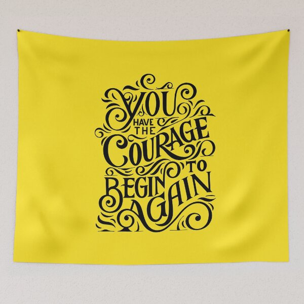 Item preview, Typography: you have the courage to begin again  designed and sold by Basma Store.