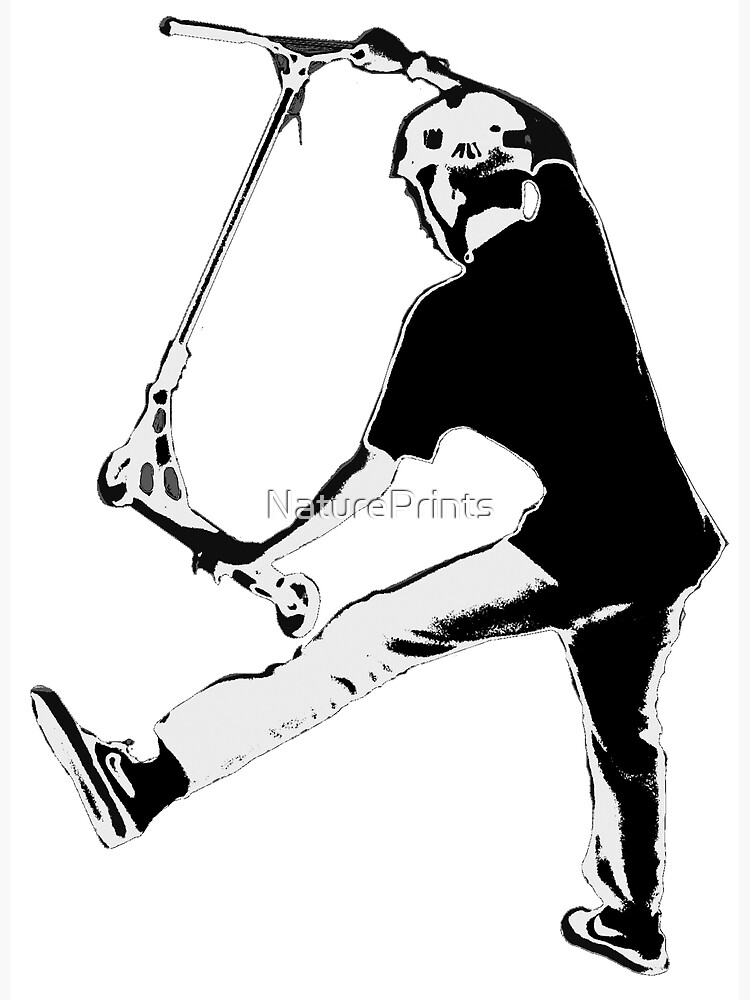 "High Flying Scooter Boy Stunt Scooter" Poster for Sale by