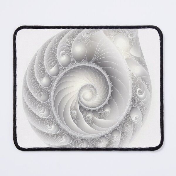 Item preview, White Pearl Fibonacci Golden Ratio Style   designed and sold by RAGANADesign.