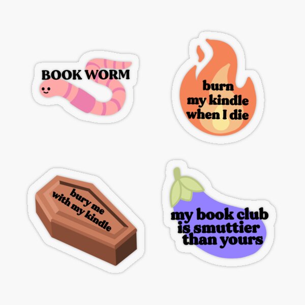 Bookish Stickers,Book Stickers for Kindle,Laptop Computer Phone Water  Bottle Sti