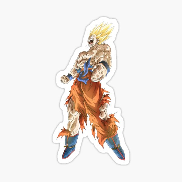 Son Goku Super Saiyan Sticker Sticker For Sale By Rickkkkkk Redbubble