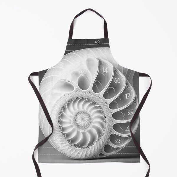 Item preview, White Pearl Fibonacci Golden Ratio Style   designed and sold by RAGANADesign.