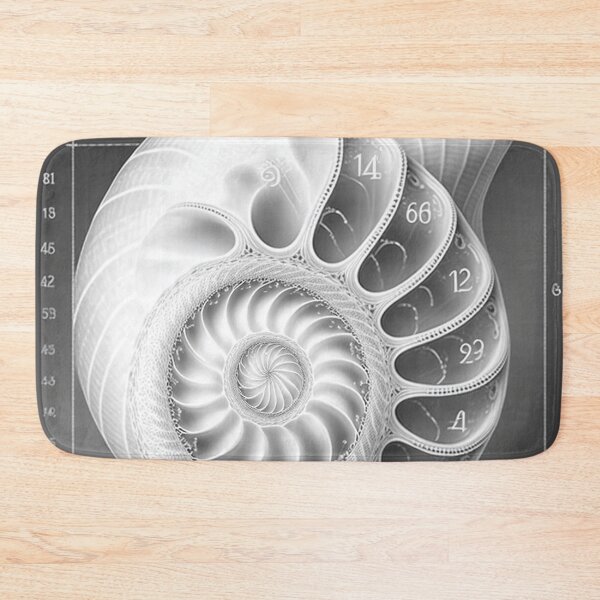 Item preview, White Pearl Fibonacci Golden Ratio Style   designed and sold by RAGANADesign.