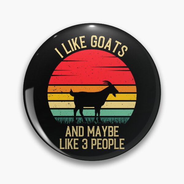 Item preview, I Like Goats And Maybe Like 3 People - Retro Vintage Funny Goat Lovers Gift designed and sold by Creative Angel.