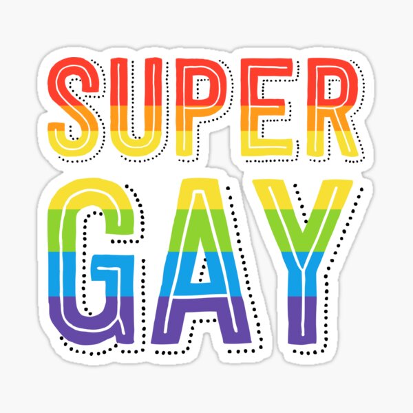 Super Gay Lgbtqia Pride Flag Lgbt Pride Month Sticker For Sale By Queenofprint Redbubble 0526