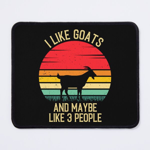 Item preview, I Like Goats And Maybe Like 3 People - Retro Vintage Funny Goat Lovers Gift designed and sold by Creative Angel.