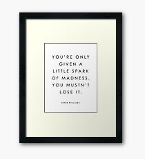 Spark Of Madness Framed Print
