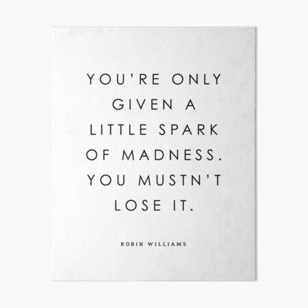 Spark Of Madness Art Board Print