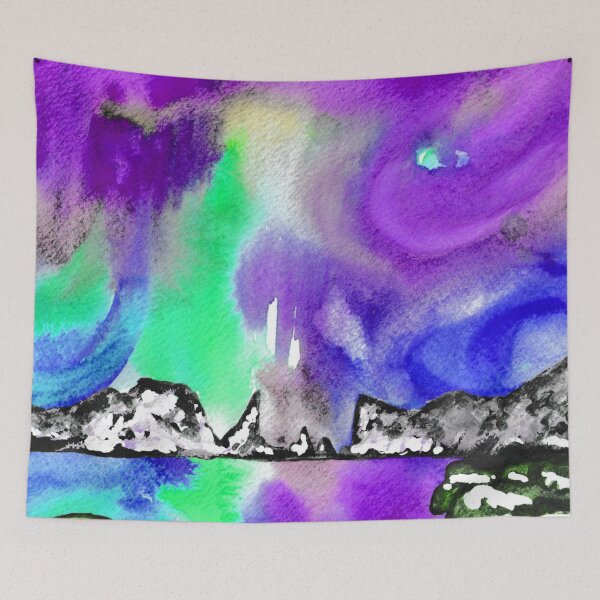 Item preview, Northern Lights and Mountains - Purple Palette designed and sold by Niina  Niskanen.
