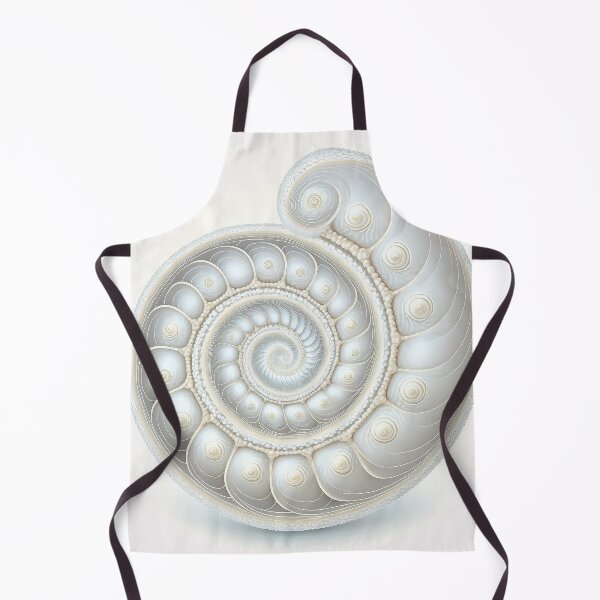 Item preview, White Pearl Fibonacci Golden Ratio Style   designed and sold by RAGANADesign.
