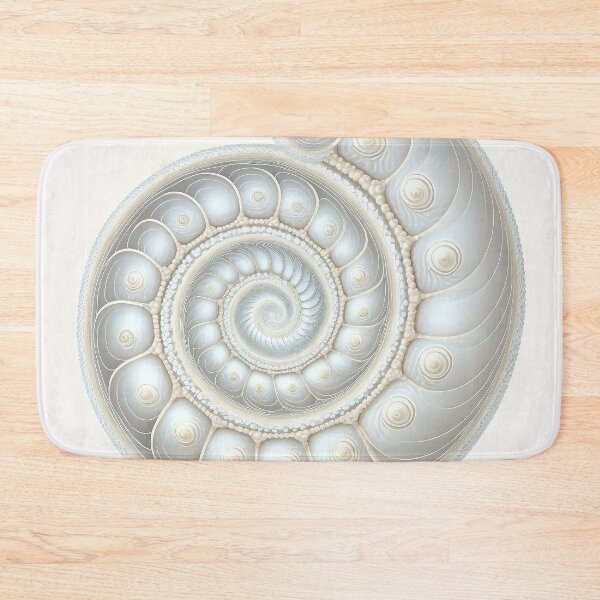 Item preview, White Pearl Fibonacci Golden Ratio Style   designed and sold by RAGANADesign.