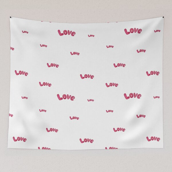 Item preview, Love pink valentine pattern cute a watercolor  designed and sold by Yana Mustafina | Boho Soulful Designs.