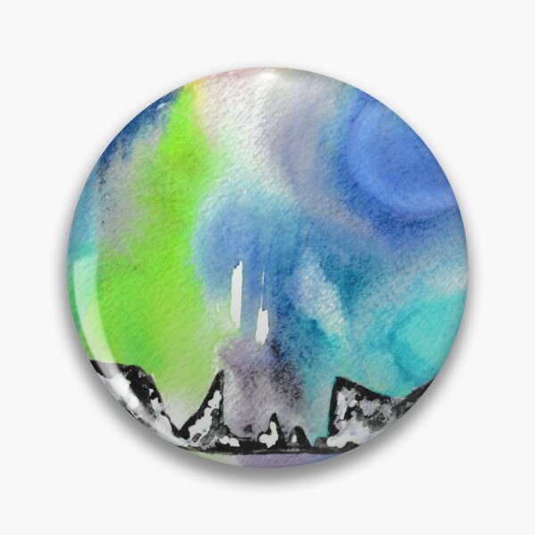 Item preview, Northern Lights and Mountains - Green and Blue Palette designed and sold by Niina  Niskanen.