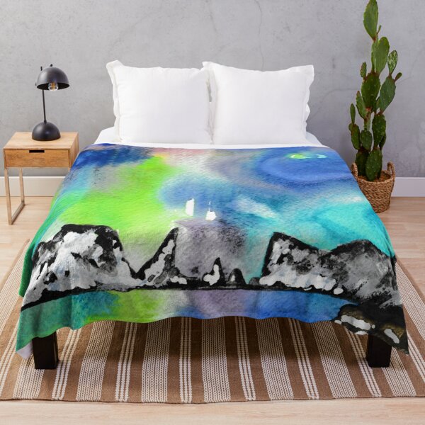 Item preview, Northern Lights and Mountains - Green and Blue Palette designed and sold by Niina  Niskanen.
