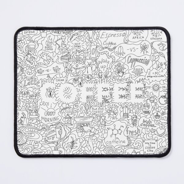 Item preview, Doodle line art of coffee theme designed and sold by evk-art.