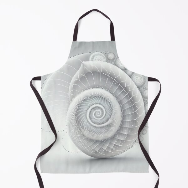 Item preview, White Pearl Fibonacci Golden Ratio Style   designed and sold by RAGANADesign.