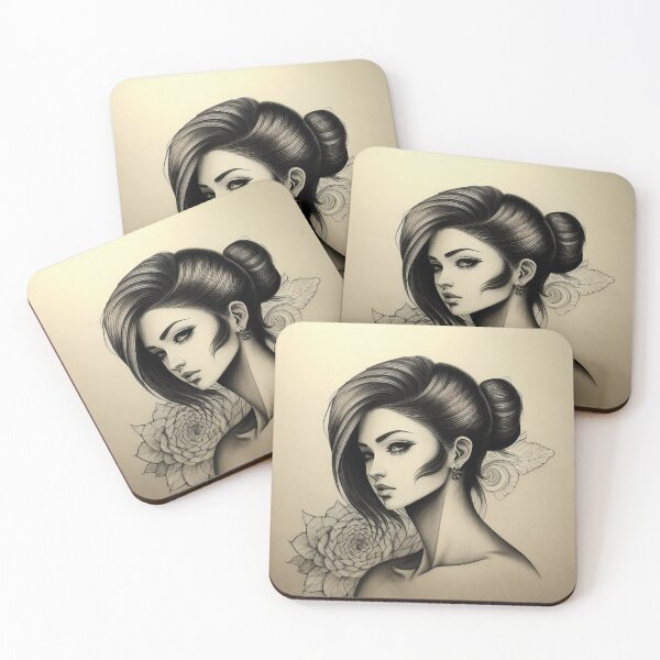 Item preview, Beautiful Woman Pencil Drawing designed and sold by Ellen Davis.