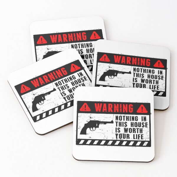 Item preview, human warning label nothing in this house is worth your life  designed and sold by ramwebroom.