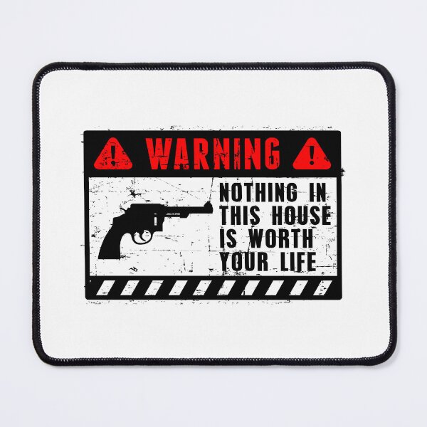 Item preview, human warning label nothing in this house is worth your life  designed and sold by ramwebroom.