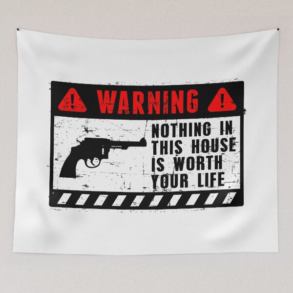 Item preview, human warning label nothing in this house is worth your life  designed and sold by ramwebroom.