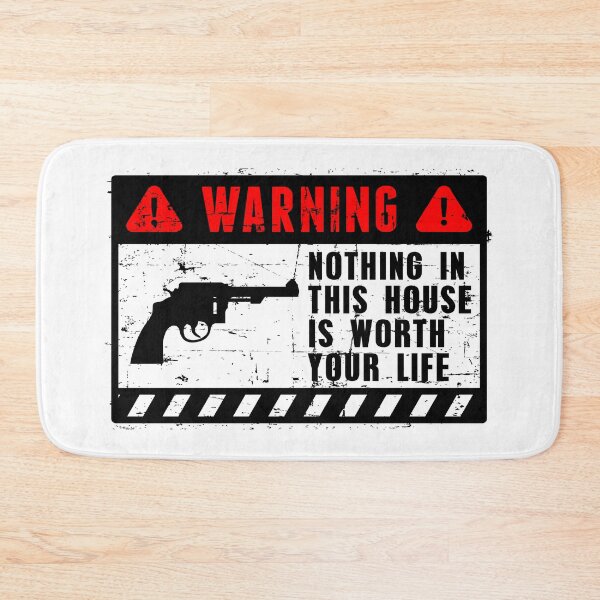 Item preview, human warning label nothing in this house is worth your life  designed and sold by ramwebroom.