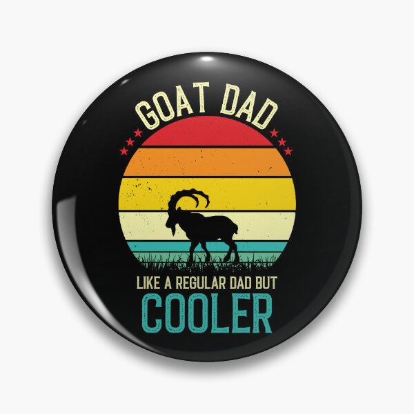 Item preview, Goat Dad Like A Regular Dad But Cooler - Retro Vintage Funny Goat Dad Gift designed and sold by Creative Angel.