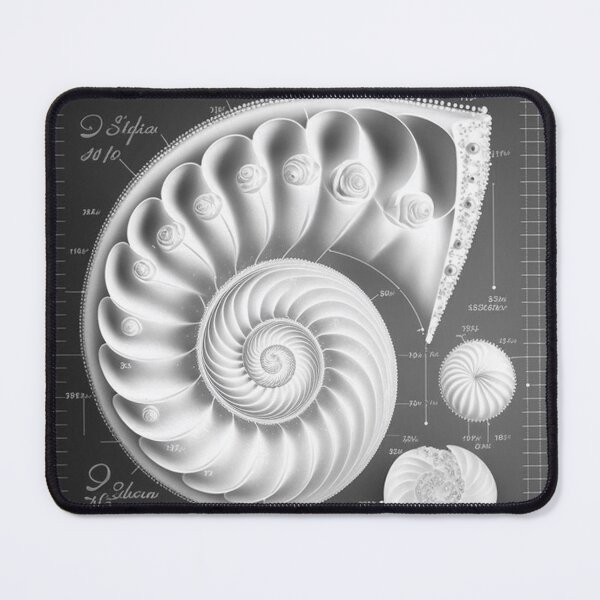 Item preview, White Pearl Fibonacci Golden Ratio Style   designed and sold by RAGANADesign.