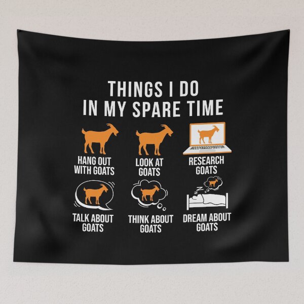 Item preview, Things i Do in My Spare Time - Funny Goat Lovers Gift designed and sold by Creative Angel.