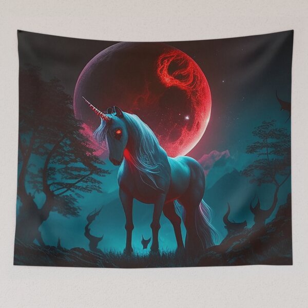 Item preview, The 8k Dark Unicorn: A Fantasy Digital Art Masterpiece designed and sold by Zovermind.